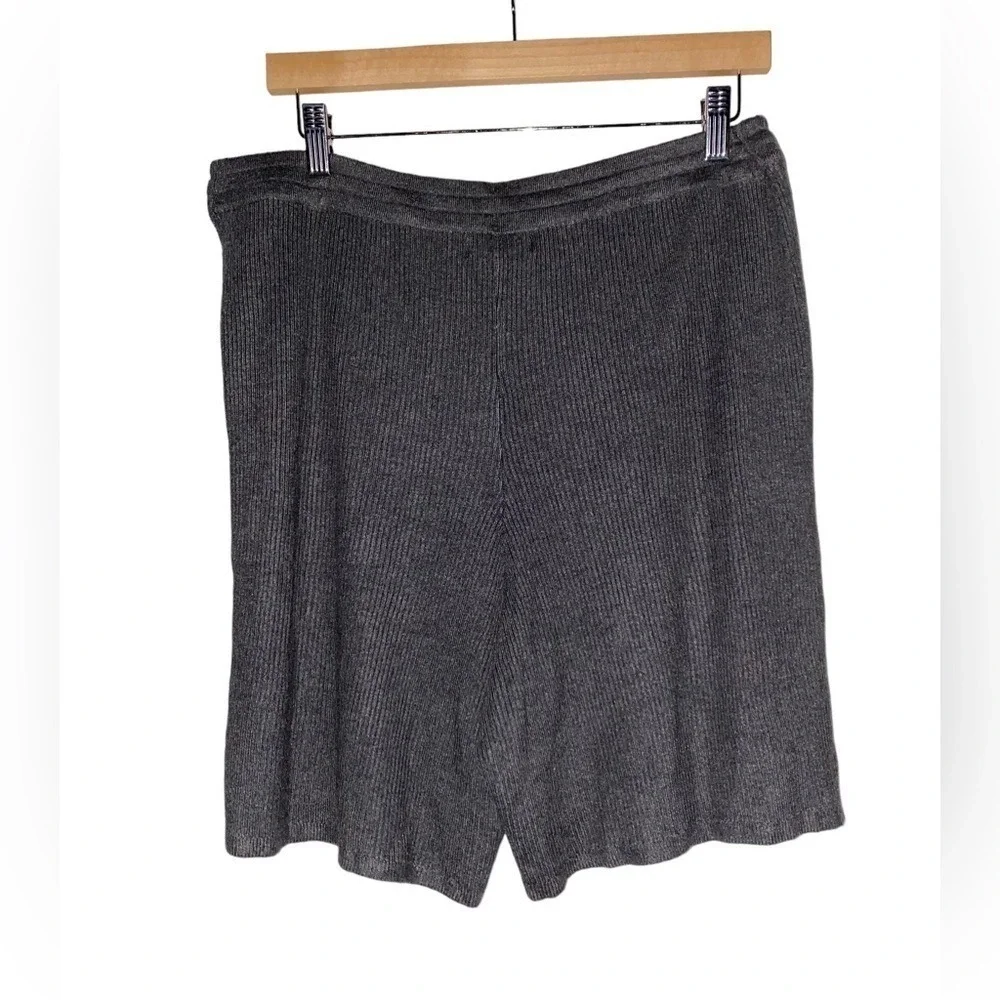 Guess Knit Drawstring Women L Gray Sweatshort   Casual Pull-On Stretchy NEW